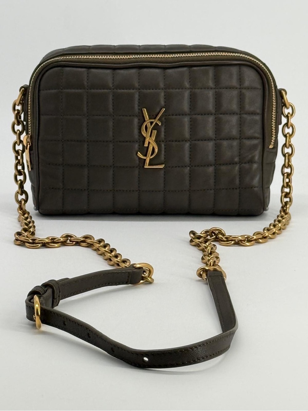 Saint Laurent Cassandre Small Chain Camera Bag Quilted Leather - Picture 2 of 10